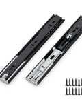 10 Pairs Soft Close Heavy Duty Drawer Slides 22 Inch Full Extension Ball Bearing Side Mount 500 Lb Capacity Black with screws