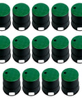14 Pack PP Valve Boxes 6 Inch Anti Slip Sprinkler Valve Box Plastic Round Green And Black Irrigation Water Meter Box