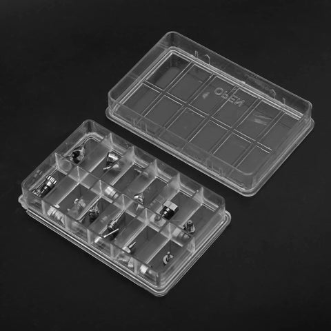 Pro Grade Watch Repair Push Button Tool Kit With 24 Pieces In 12 Types for watchmakers in a transparent plastic case