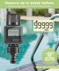 Water Flow Meter For Garden Hose With IPX6 Waterproof LCD Display And High Accuracy Three Quarter Inch Hose Thread Meter near pool