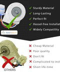 Comparison of Plug And Play Evaporator Fan Motor For Frigidaire Electrolux Refrigerators Exact Fit Replacement and generic motor.