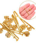 Pure Copper Teapot Knob Replacement Screws And Nuts Kit 10 Set Machine Screws Assortment For Furniture Repair Corrosion Resistant Hardware For Stable Household Fixes Ideal For Home And Tea House Decor, 10-piece set