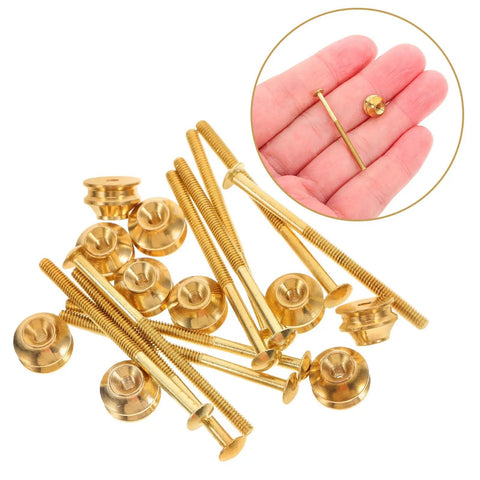 Pure Copper Teapot Knob Replacement Screws And Nuts Kit 10 Set Machine Screws Assortment For Furniture Repair Corrosion Resistant Hardware For Stable Household Fixes Ideal For Home And Tea House Decor, 10-piece set