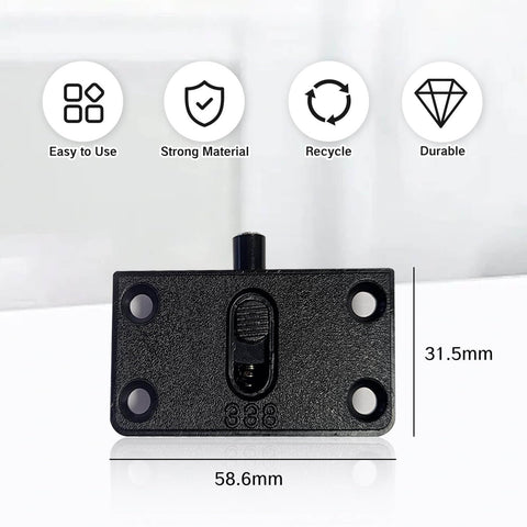 2 Pack Sliding Cabinet Door Hardware Kit Black Hidden Track System With Durable ABS And Nylon Wheels for closet