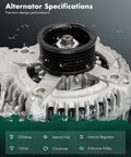 Heavy Duty 250 Amp 12V Clockwise Alternator For Toyota Tundra 4.7L 2004 2005 2006 2007 2008 2009 With 6 Groove Pulley