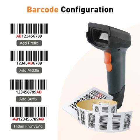 2D Wireless Barcode Scanner With 1.8 Inch Display, Rechargeable Handheld Reader, Plug And Play, scanning barcodes on paper