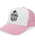 Pink womens baseball cap breathable low profile washed distressed style sun visor hat with six air vents lightweight polyester