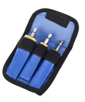 3 Piece Straight Grooved Step Drill Bit Set With Hex Shank HSS Titanium Coated Drill Bits For Metal Wood Plastic in blue pouch