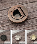 Hidden Door Handle Set Recessed Metal Pulls For Cabinets And Drawers Invisible Round Wardrobe Shoe Pulls Durable Metal Construction