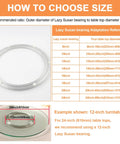 How to choose size guide for 14 Inch Lazy Susan Hardware Aluminum Bearing Kit For Smooth Rotating Turntable Base.