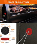 2 Pack Meat Thermometer Probes For Pit Boss Pellet Grills And Smokers, Waterproof 3.5 mm Plug Probes with Grommets in use