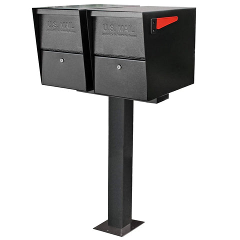 Two Mailbox Spreader Bar For Dual Mailbox Setup On One Post, Heavy Duty 12 Gauge Steel With Black Powder Coat, Easy Install