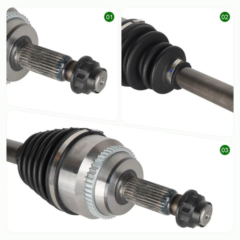 Two Front CV Axle Shafts For Toyota Camry 2.5L GAS 2012 2013 2016 2017 Left And Right Pair Replacement Drive Shaft With Durable Boots And High Torque Joints close-up