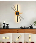 Modern Cordless Wall Sconces Set Of 2 With Remote And Touch Dimming Rechargeable Battery Operated Led Lights For Bedroom Hallway 3000k To 6000k Sleek Black Metal Knockout Vibe Dead Simple Setup - 350-degree adjustable light on wall.