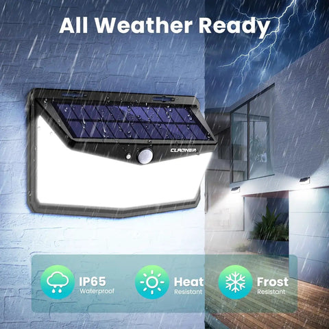Solar Outdoor Motion Sensor Lights 310 LED With 3 Modes IP65 Waterproof 270 Degree Wide Angle for all weather conditions