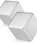 Beefy Ultra Strong 25x25x25mm Neodymium Block Magnets, Pack Of 2, Ideal For Fridge, Kitchen, DIY Crafts, Nickel Coating