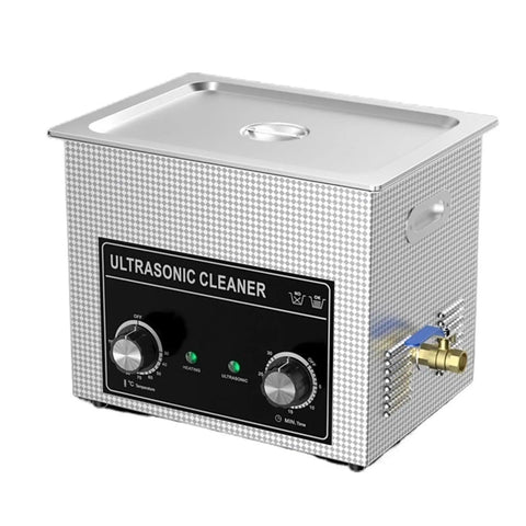 Top Shelf 30L Ultrasonic Cleaner With 600W Heater, Slick Touch Interface, Quick Digital Timer, And Heavy Duty Stainless Steel Basket for spotless daily washing jobs, close-up view.