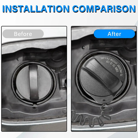 Installation comparison of Volvo Gas Cap Replacement 31392044 Easy Install Direct Swap for S60 S80 XC60 XC70 2004-2018