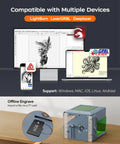 5W Portable Laser Engraver with Display Screen For Wood Acrylic Leather Wireless SD Card and Offline Engraving Deeplaser System illustration