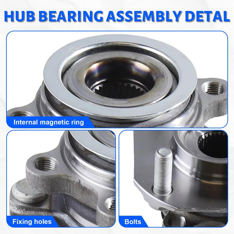 Front Wheel Bearing Hub Assembly 4 Lug For Nissan Sentra 2007 2012 Front Axle 2.0L Only Part 513297 detail view