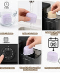 Espresso Machine Maintenance Kit With Water Filters And Cleaning Tablets, 4 Filters And 24 Tablets, Limescale Remover Descaler, Keeps Your Home Espresso Brewer Running Smooth And Flavorful. Filter cartridge install steps.