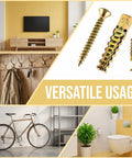 30 Packs Hollow Wall Anchors With Screws For Loose Hinges And Cabinet Doors Durable Metal Anchors To Repair Stripped Holes In Drywall used for shelves, hooks, bike, and bathroom fixtures