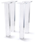 16 Inch Clear Acrylic Furniture Leg Set Of 4 For Coffee Tables Desks And Benches Modern Transparent Replacement Legs