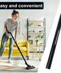 Person using 2 Pack Vacuum Extension Wand 1.25 Inch Tubes 14.75 Inch Each For Hard To Reach Areas Fits Most Wet Dry Vacuums Ideal For Crevices And Corners In Homes And Offices