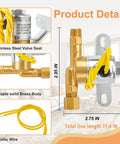 4040 Humidifier Water Solenoid Valve Replacement For Aprilaire Whole House Humidifier Series 400 400M 500 500M brass valve details