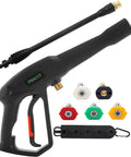 Pressure Washer Gun Replacement With Extension Wand Kit For Electric Washers, Easy Install Trigger Handle With 5 Nozzles