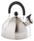 Carterton Stainless Steel Whistling Tea Kettle 1.5 Quart Capacity With Mirror Finish Fast Boil On Stovetop Easy Pour Flip Up Spout Cover Stay Cool Handle Durable Tea Kettle For Your Everyday Tea Time on white background