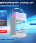 Compact Portable Personal Cooling Fan With Remote Control, Mini AC With 3 Speeds And 3 Modes, 1500ml Water Tank