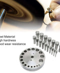 Disc Cutter Set With Seventeen Dies For Metal Forming Punch Die Discs Durable Steel Construction