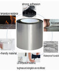 Straight Up Heavy Duty Aluminum Foil Waterproof Tape, Self Adhesive Asphalt Roof Underlayment Roll shown in use with waterproof features.