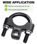 Toolwiz inner tie rod removal tool, 3/8 inch universal low-profile U-wrench with non-slip teeth, black metal