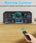 Two Channel 500W Bluetooth 5.0 Stereo Audio Amplifier For Home Theater With FM Echo AUX USB SD MIC Optical And Coaxial Inputs