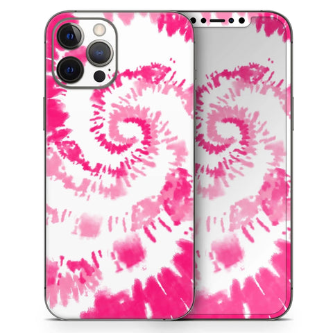 Spiral Tie Dye iPhone 17 Full Body Skin Wrap Kit With Bubble Free Air Release Adhesive Snug Soft Touch Fit
