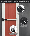 8 Inch Heavy Duty Decorative T Hinge For Sheds Gates And Barn Doors With Included Screws Black Finish 4 Pack Durable Steel Construction
