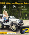 Children driving toy car with 12V 8Ah LiFePO4 Deep Cycle Battery With Built In 8A, Long Life Over 2000 Cycles, Lightweight