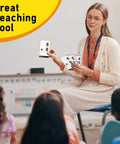 Teacher using Multiplication Mastery Flash Cards 0-12 Set With 91 Cards And Rings, Times Tables Practice tool in class.