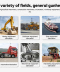 Image of various machinery illustrating different lubrication applications, including mining, bulldozer, ship, and mechanical equipment.