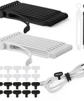 40 Piece Silicone Cable Tie And Label Set For Wires Includes 20 Ties And 20 Identification Labels Multipurpose Reusable Wire Organizer