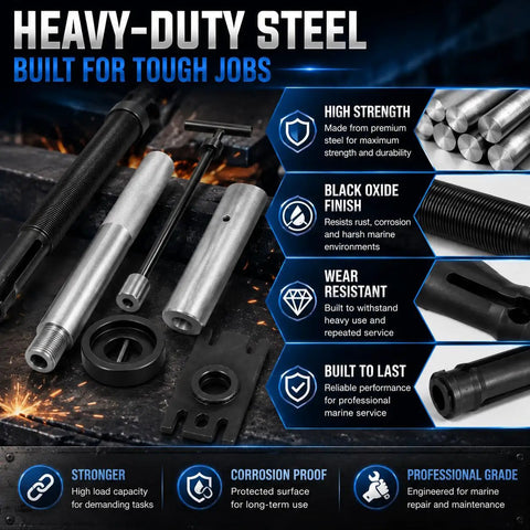 Pro Grade Engine Alignment Tool And Gimbal Bearing Installer Puller Set heavy-duty steel components with features overview