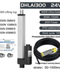 Heavy Duty Electric Linear Actuator DC Motor With Photoelectric Sensor IPS S2 Drive, showing actuator, controller, and sensor.