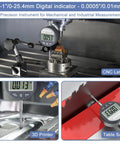 HDLNKAK digital dial indicator gauge 0-1 in/25.4 mm with digital readout on CNC lathe