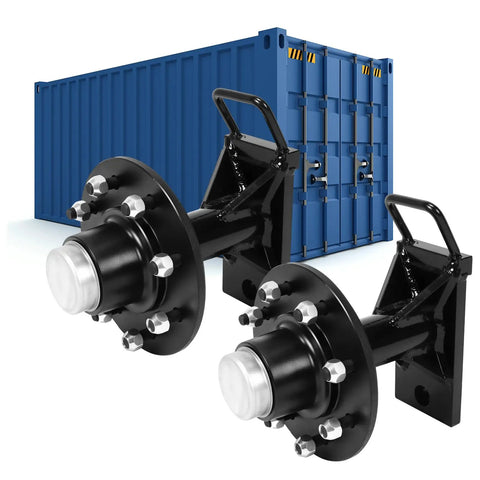 Industrial Grade Shipping Container Wheels Featuring An 8x6.5 Lug Pattern With Super Badass 8000 Lbs Capacity Expertly Crafted From Premium Steel for heavy duty use.