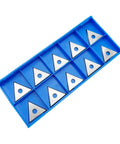 Box of Heavy Duty Carbide Paint Scraper Blade 1 Inch Triangular Triple Edge Reversible Replacement Blade for wood, metal, concrete.