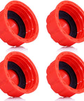 4 pack of red 5 Gallon Gas Can Cap Replacement With Coarse Thread For Gasoline Universal Fit For Plastic And Metal Gas Cans Portable Tank Lid Includes Spout Replacement Old Style