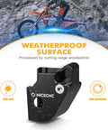 Beefy Aluminum Linkage Guard For Motorcycle Shock Linkage And Clevis Protection Off Road Trail Shield To Defend Against Rocks Logs And Debris Easy Bolt On Mount CNC Machined Durability, black weatherproof anodized guard
