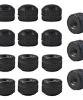 15Pcs M4x0.7 Threaded Cap Nuts for Light Fixtures Ceiling Light Screw Caps Knurled Acorn Nut Replacement Parts for Chandelier Pendant Wall Sconce Lamp Shade Holder Hardware Matte Black, 10.6mm